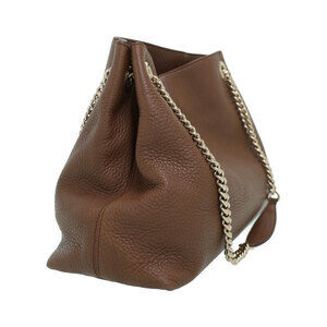 Gucci leather Tote Shoulder Chain Soho Bag pebbled